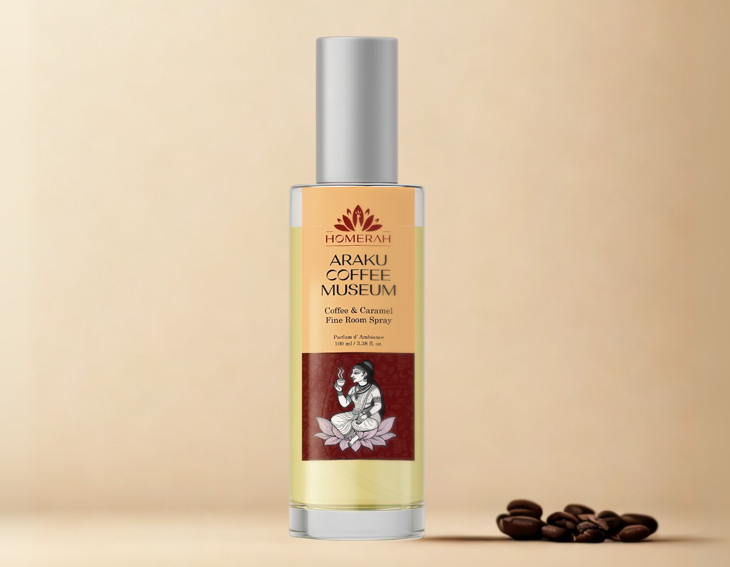 Homerah Luxury Room Spray (Parfum d' Ambiance) - Araku Coffee Museum - Coffee & Caramel (100ml)
