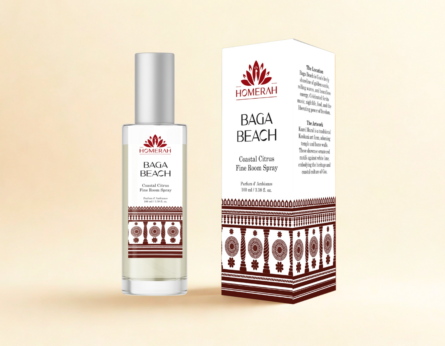 Homerah Luxury Room Spray (Parfum d' Ambiance) - Baga Beach - Coastal Citrus (100ml)