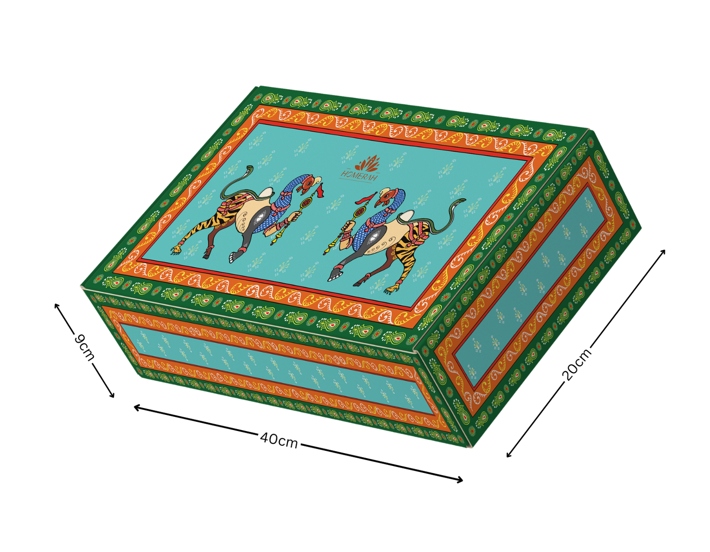Homerah Grand Heritage Collection In Pattachitra Nabagunjara Exquisite Gift Box - Set of 8 Luxury Candles