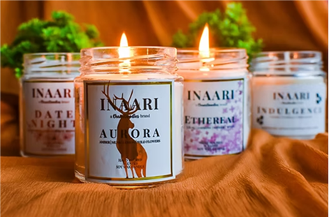 INAARI Scented Soy Wax Candles - Assorted Pack of 4 - Make Your Own Candle Set