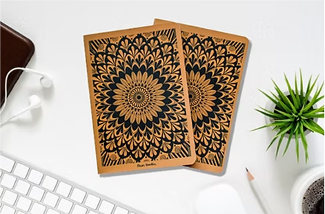 Set of 2 Mandala A5 Dot Grid All Purpose Notebooks
