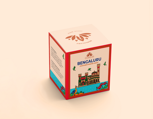 Homerah Premium Scented Soy Wax Jar Candle - Bengaluru Cocoa Brew (150gm / 25 Hours Burn Time)
