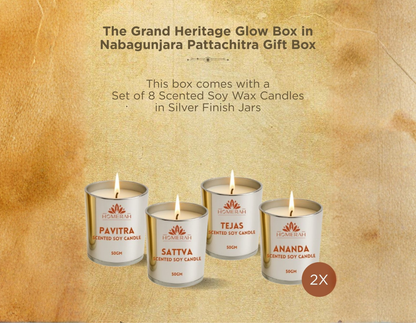 Homerah Grand Heritage Collection In Pattachitra Nabagunjara Exquisite Gift Box - Set of 8 Luxury Candles