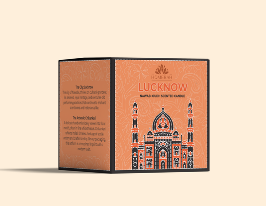 Homerah Premium Scented Soy Wax Jar Candle - Lucknow Nawabi Oudh (150gm / 25 Hours Burn Time)