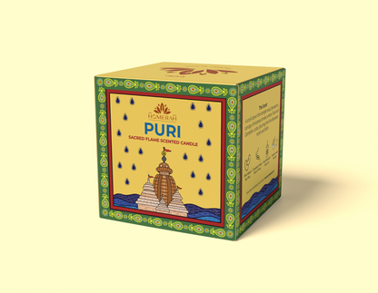 Homerah Premium Scented Soy Wax Jar Candle - Puri Sacred Flame (150gm / 25 Hours Burn Time)