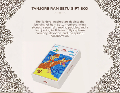 Homerah Epic Collection in Tanjore Ram Setu Gift Box - Set of 2 - Designer Stainless Steel Bottles x2