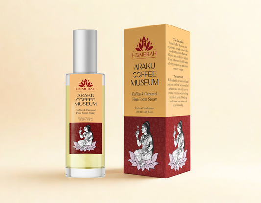 Homerah Luxury Room Spray (Parfum d' Ambiance) - Araku Coffee Museum - Coffee & Caramel (100ml)