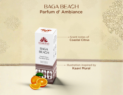 Homerah Luxury Room Spray (Parfum d' Ambiance) - Baga Beach - Coastal Citrus (100ml)
