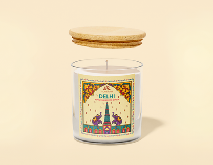 Homerah Premium Scented Soy Wax Jar Candle - Delhi Royal Musk (150gm / 25 Hours Burn Time)