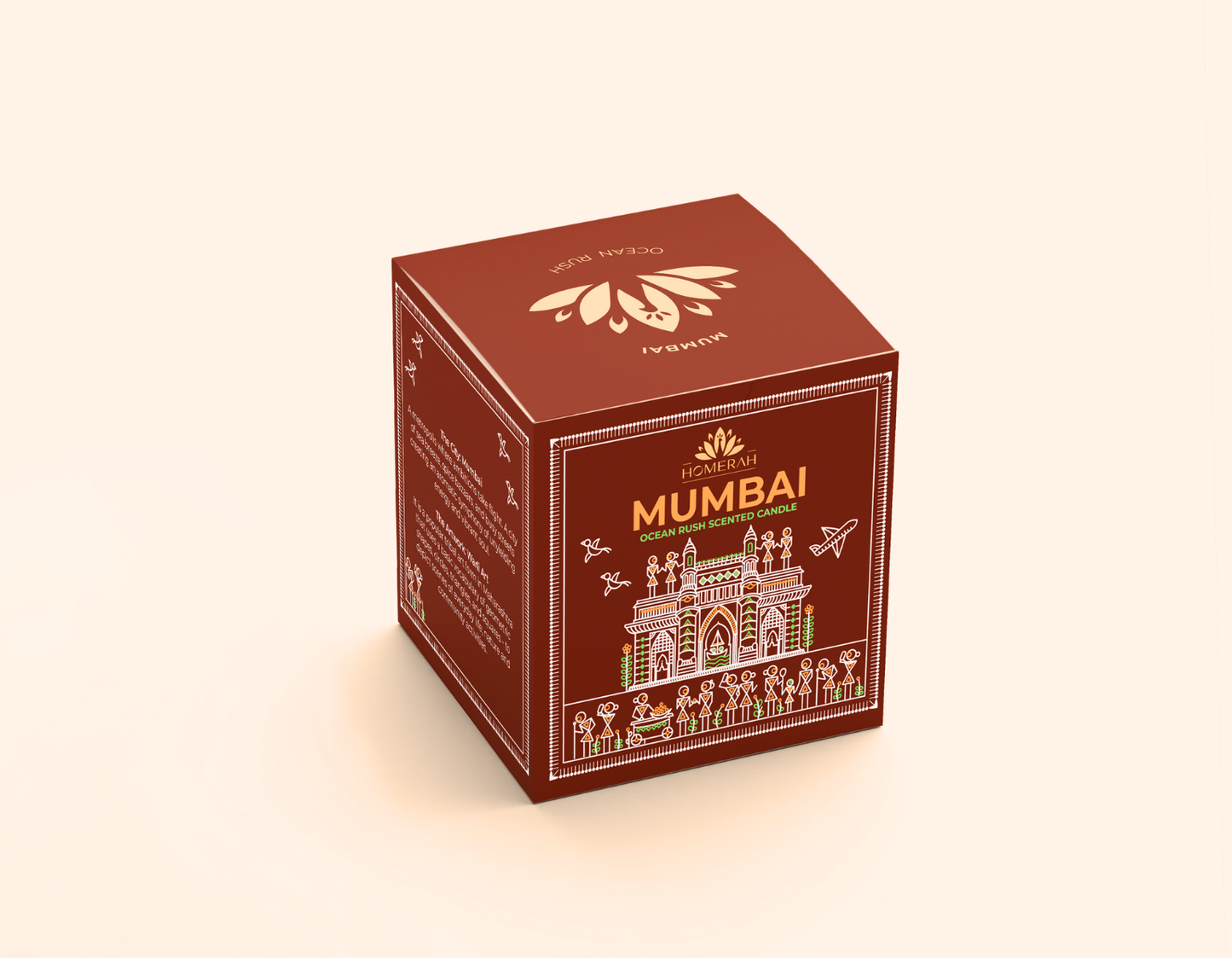 Homerah Premium Scented Soy Wax Jar Candle - Mumbai Ocean Rush (150gm / 25 Hours Burn Time)