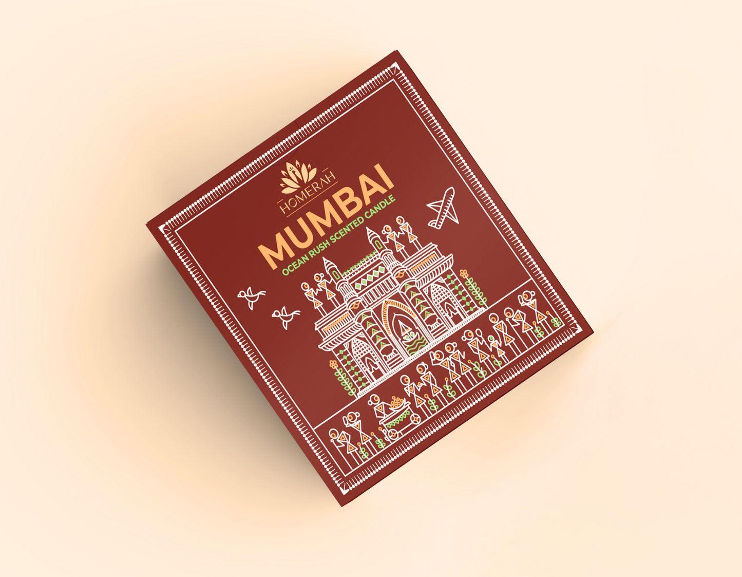 Homerah Premium Scented Soy Wax Jar Candle - Mumbai Ocean Rush (150gm / 25 Hours Burn Time)