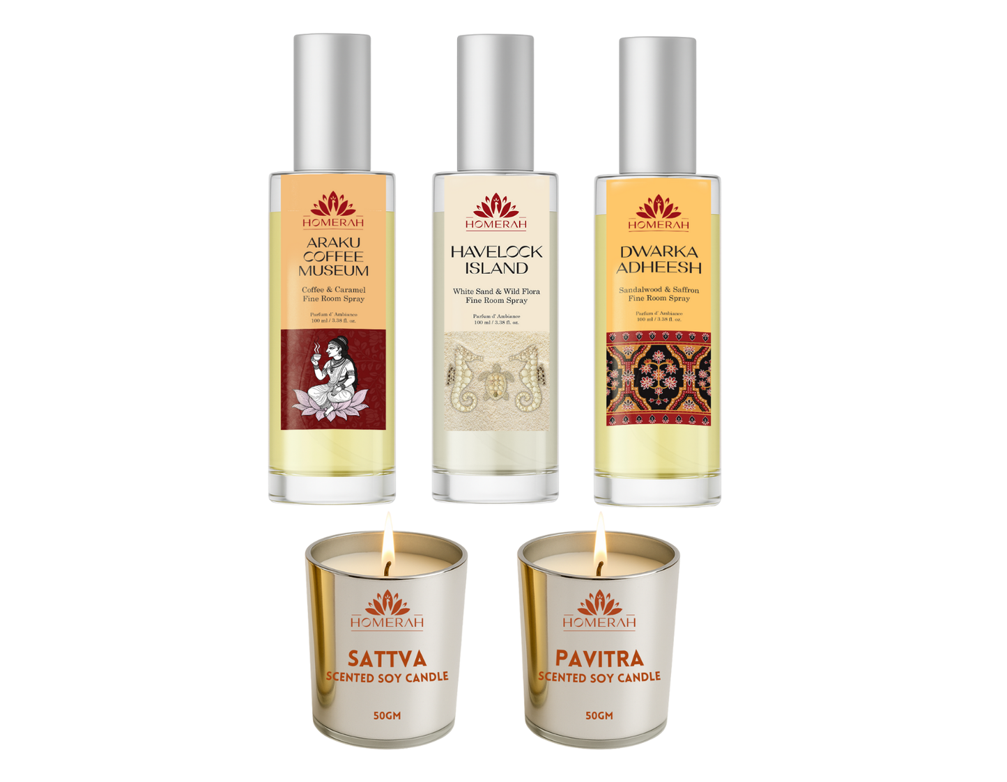 Homerah Whispers of India Collection In Tanjore Ram Setu Gift Box - Set of 5