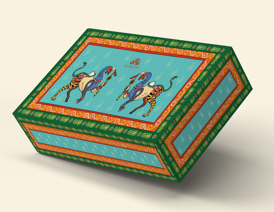 Homerah Capital Cities of India Collection in Pattachitra Nabagunjara Exquisite Gift Box - Set of 4 Luxury Candles