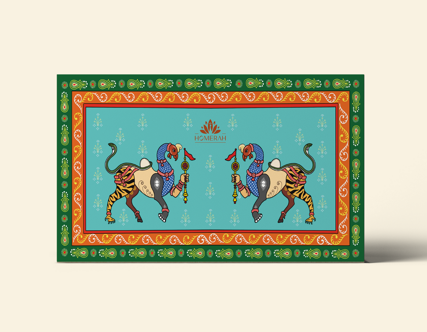 Homerah Iconic Cities of India Collection in Pattachitra Nabagunjara Exquisite Gift Box - Set of 4 Luxury Candles