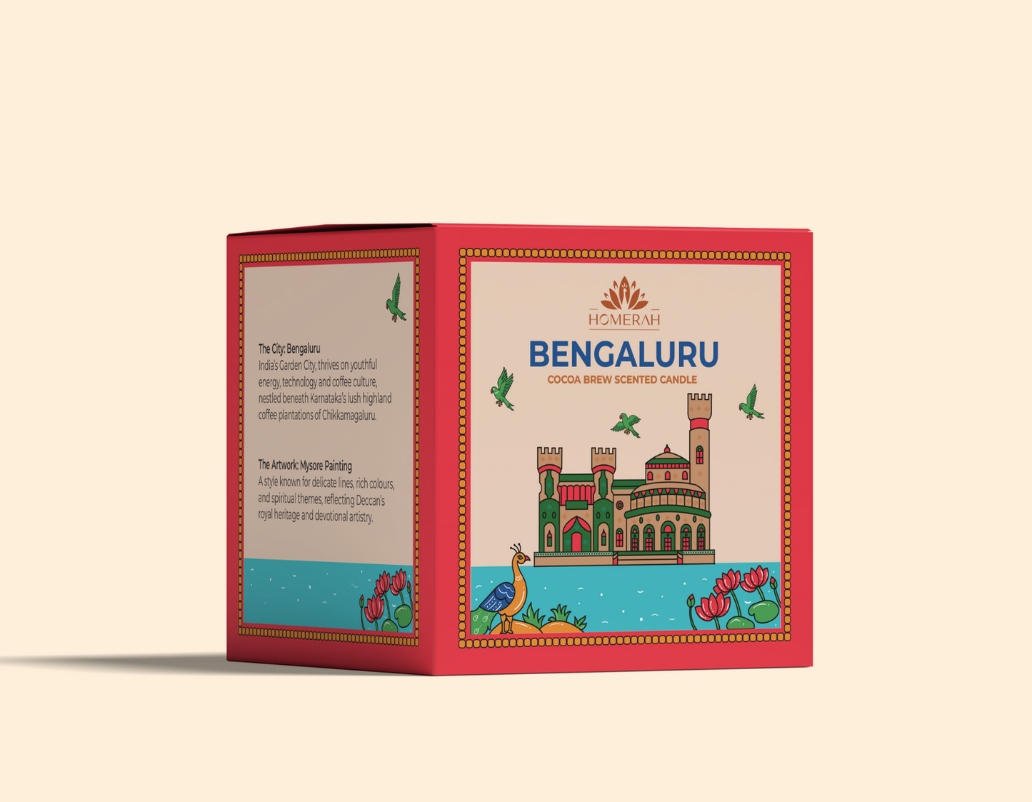 Homerah Premium Scented Soy Wax Jar Candle - Bengaluru Cocoa Brew (150gm / 25 Hours)