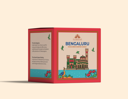 Homerah Premium Scented Soy Wax Jar Candle - Bengaluru Cocoa Brew (150gm / 25 Hours)