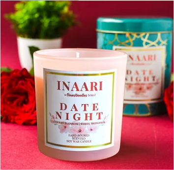 INAARI - DATE NIGHT | Cherry Blossom Scented Soy Wax Candle | Decorative Festive