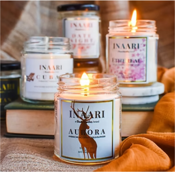 INAARI Scented Soy Wax Candles - Assorted Pack of 6 - Make Your Own Candle Set