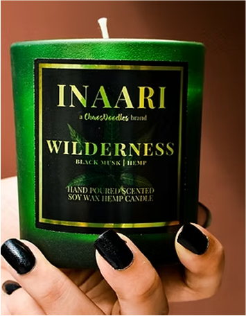 INAARI - WILDERNESS | Musk Scented Soy Wax Hemp Candle | Decorative Festive Tin